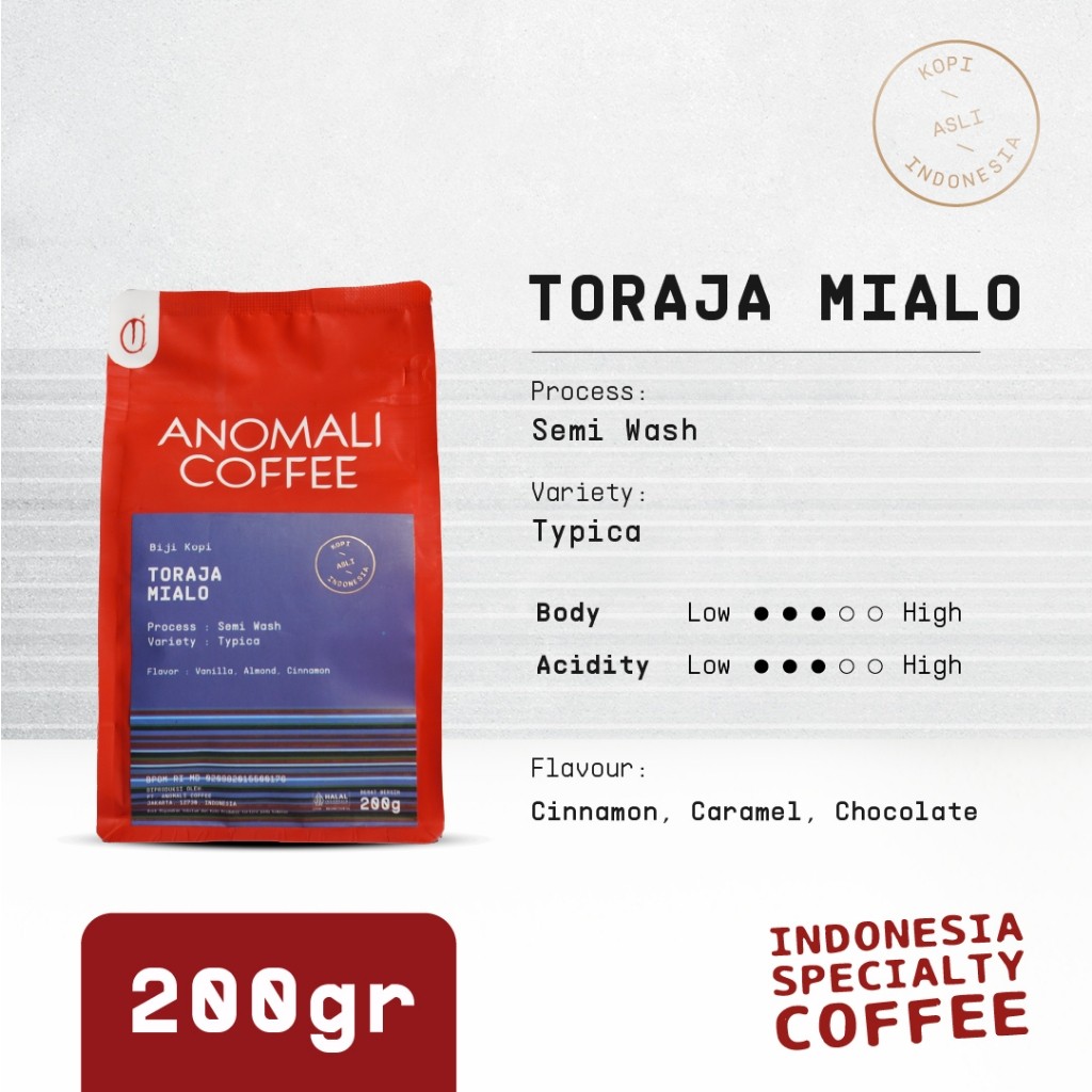 

JAMIN MURAH !!!Anomali Coffee Biji Kopi Toraja Mialo 200 gram(BISA LANGSUNG ORDER)