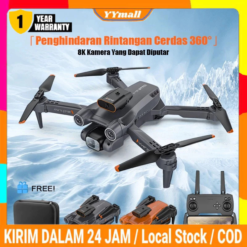 【COD】P12 PRO Drone Obstacle Avoidance + 4K HD Camera wide angle height keep RC drone Drone with Came