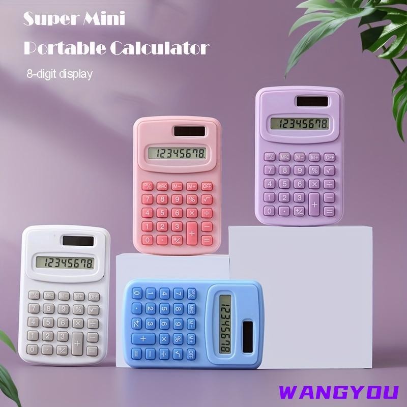 

Small Solar Calculator Portable Calculator Cute 8 gits LCD Electronic Home Office Calculator for Kid Primary School Calculator