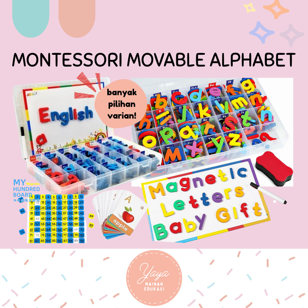 

MONTESSORI Eva Foam Magnetic Movable Alphabet Lowercase Uppercase Classroom Magnet Letters Moveable Huruf Magnet Alphabet Magnet foam YM