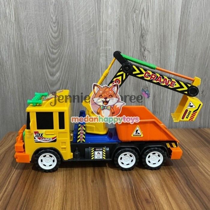 Mainan Anak Super Construction Truck Mobil Truk Keruk Pasir Friction