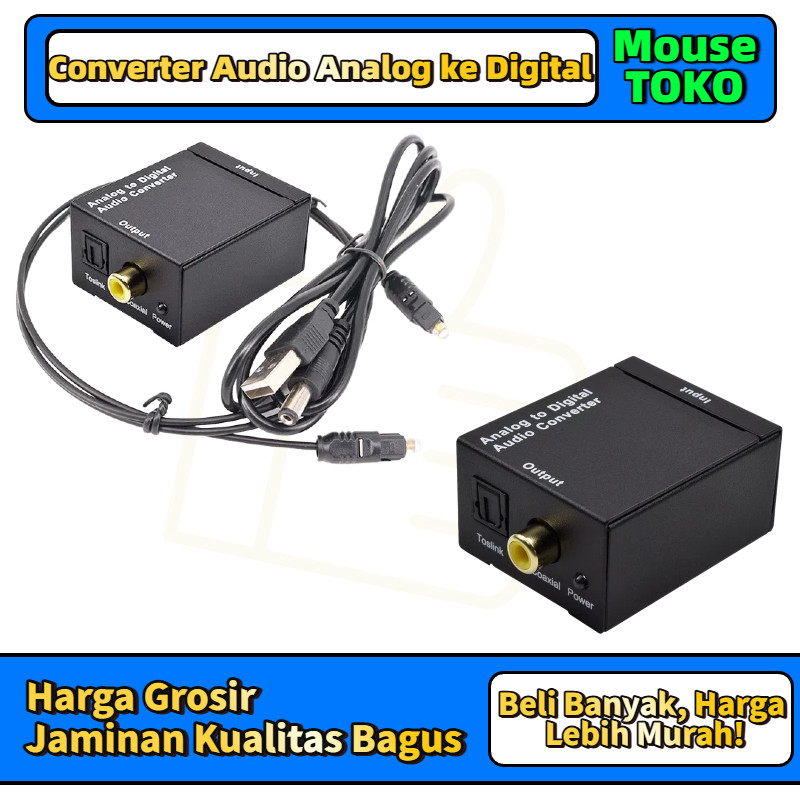 [TOKO_MOUSE] Toslink Digital to Analog Audio Converter  To RCA TV / PAKET LENGKAP AUDIO CONVERTER DA