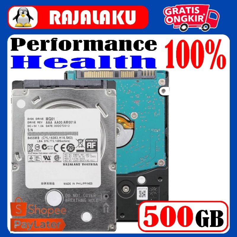 HARDISK 500GB SATA 2,5" sentinel 100%