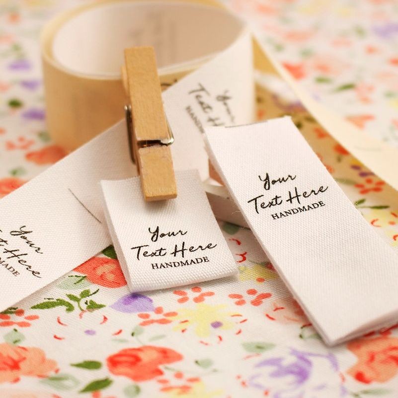 

20*60 mm Cotton With Logo or Text Sewing accessori Label,tags for knitted things,Custom,Personalizada,handmade label,gift tags