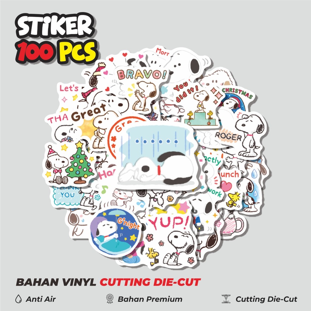

Terbaru! 50 pcs Stiker Kartun Snoopy V26 Dekorasi Lucu Kreatif untuk Notebook, Skateboard, HP