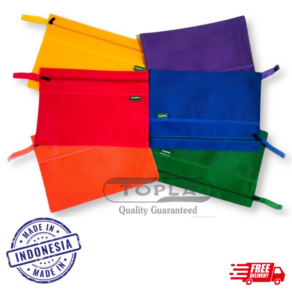 

Zipper Pocket Kain F4 – Tempat Penyimpanan Alat Tulis, Dokumen & Kertas Premium dengan Resleting