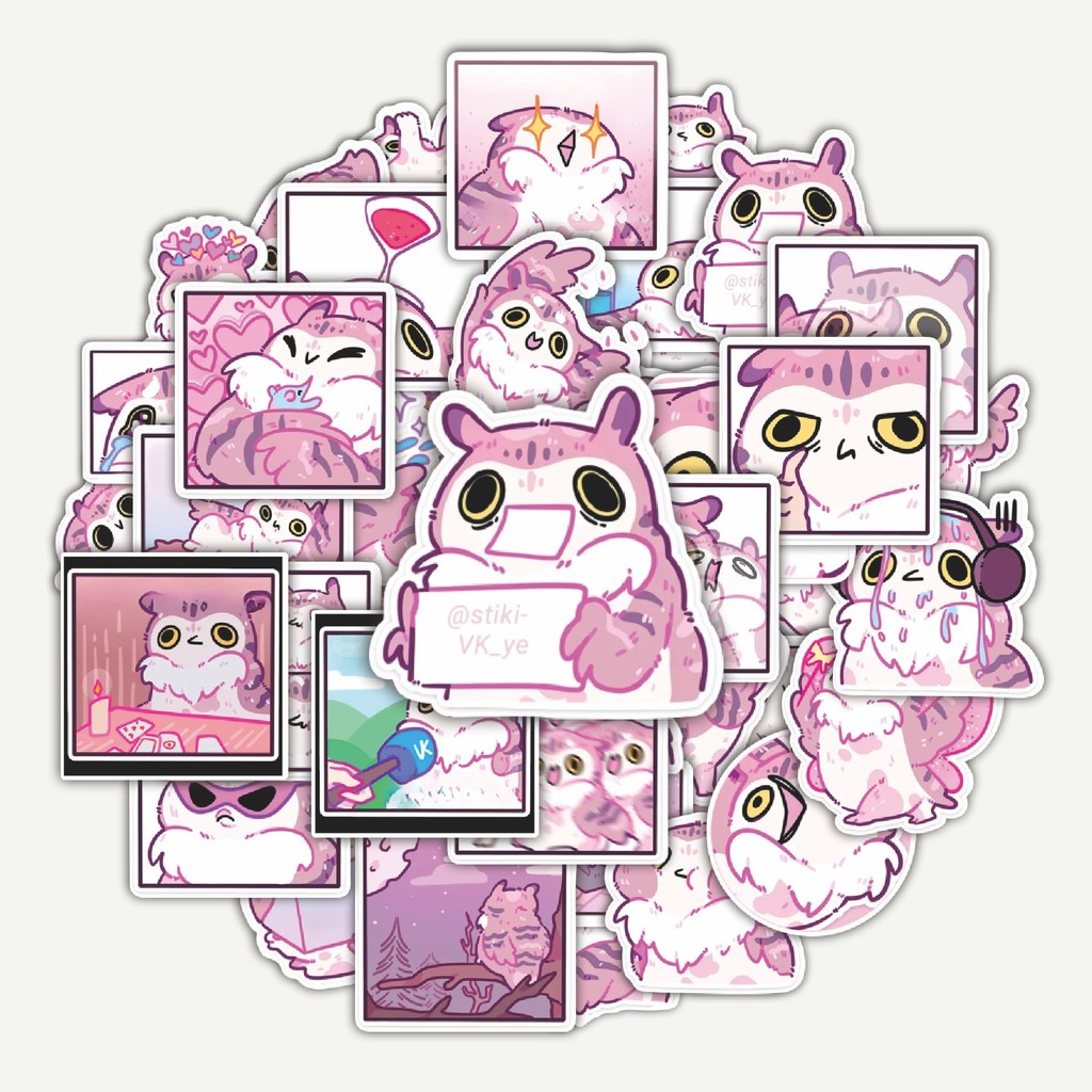 

Sticker Pack Stiker Animal Owl Sava The Purple [Burung Hantu] | Sticker TUMBLR | Stiker LAPTOP KOPER HELM