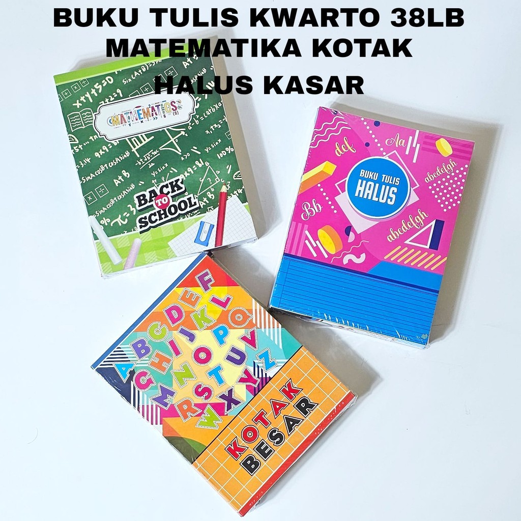 

SOS Buku Tulis Kwarto 38lb Matematika Kotak Halus Kasar (10bk)/Buku Catatan/Buku Sekolah