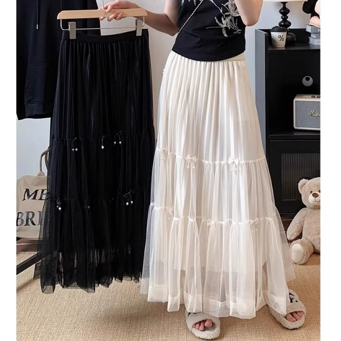 Rok Mutiara Korea / Rok A-Line Korea / Rok Tutu Panjang Terlaris / Rok Putri