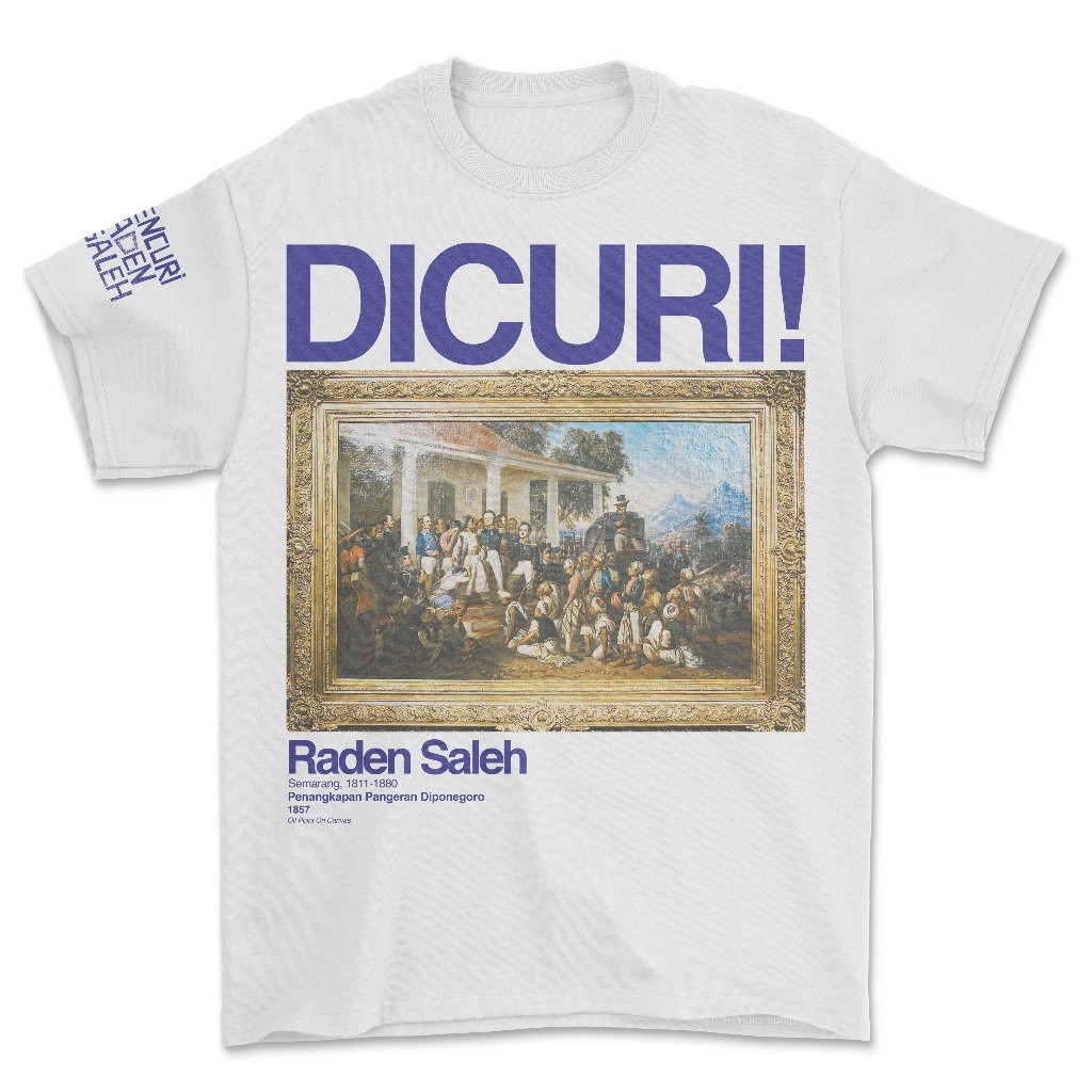 (COD) Kaos DICURI Mencuri Raden Saleh T-Shirt & Kaos Tanpa Jaitan Samping - Pria Wanita Dewasa Unise