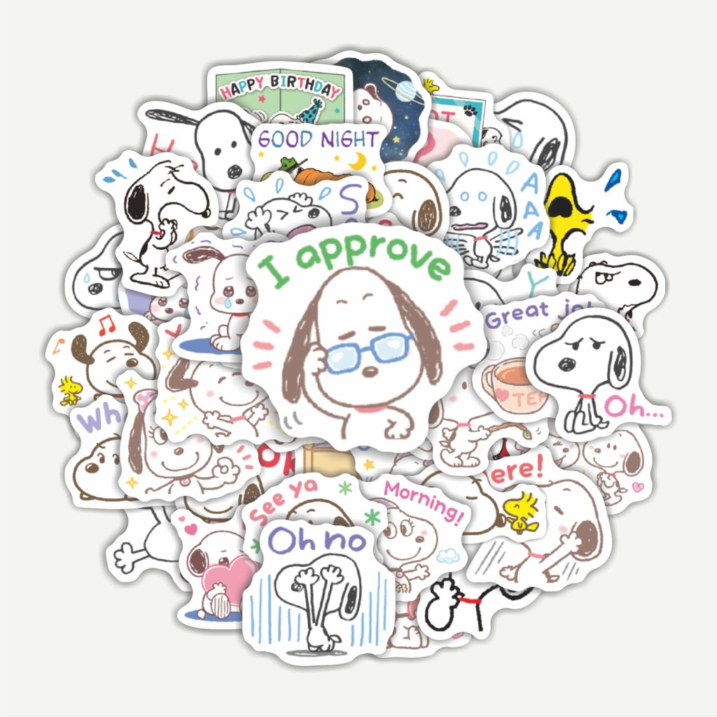 

Sticker Pack Stiker Kartun Snoopy V39 | Sticker TUMBLR | Stiker LAPTOP KOPER HELM