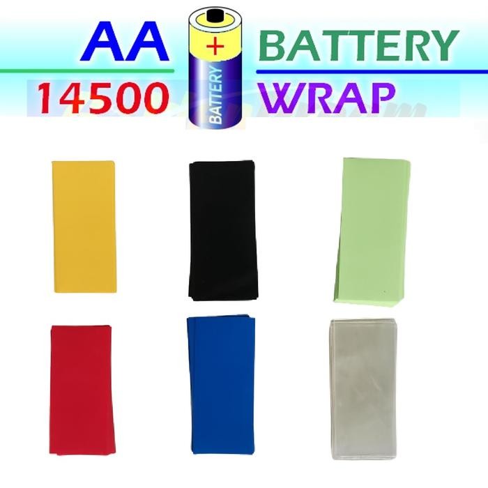 Baterai Wrap AA Wrap Baterai 14500 AA A2 PVC Cut baterai Battery Wrap Plastik Baterai Bungkus AA A2 