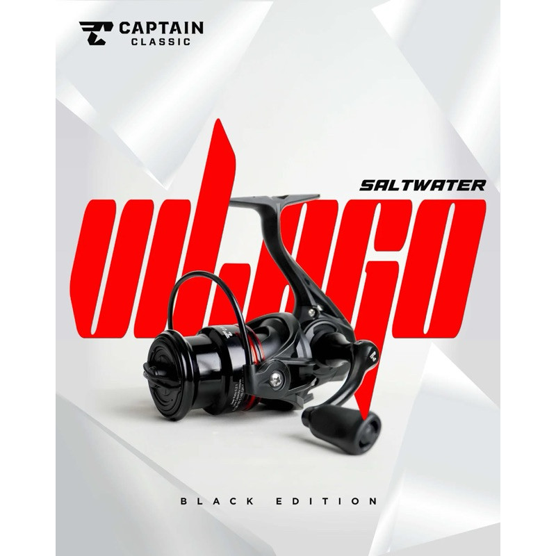 REEL SPINNING CAPTAIN VILAGO POWER HANDLE ONE WAY CLUTCH SHALLOW SPOOL