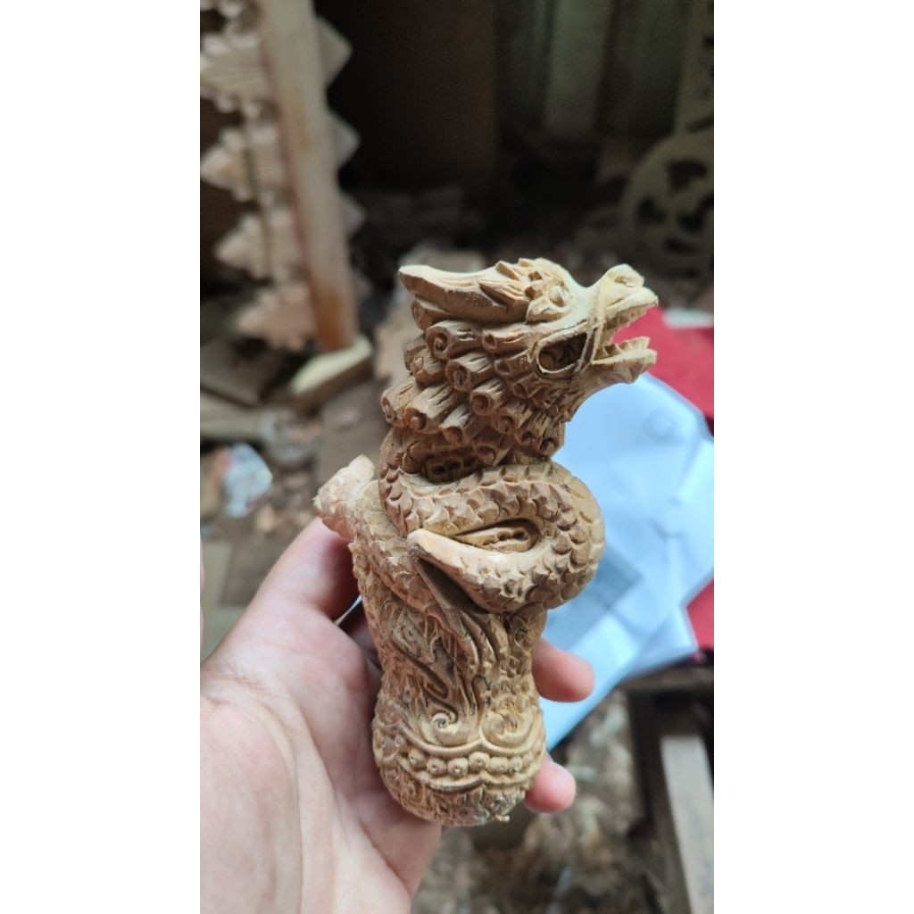 

handle keris naga ukir kayu mewah murah