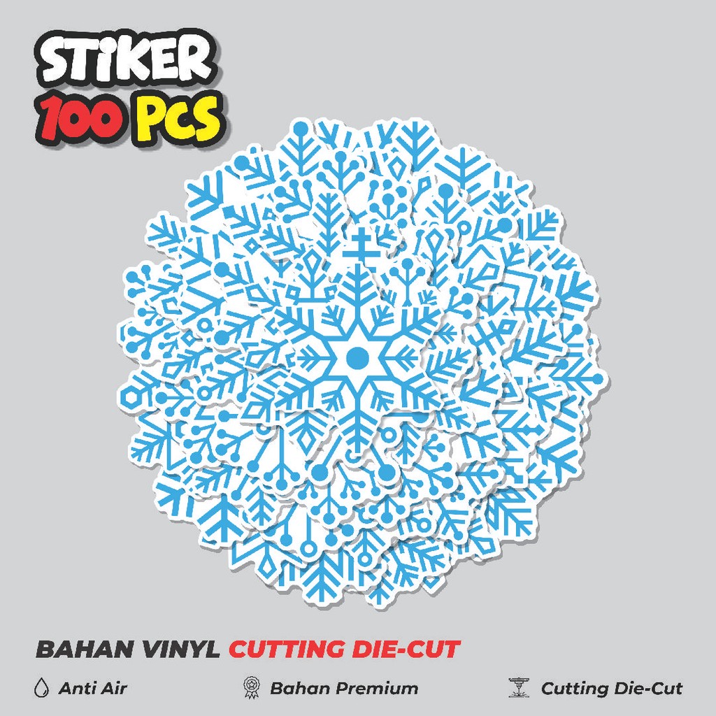 

Terbaru! 50 pcs Stiker Snowflake [Kepingan Salju] Dekorasi Lucu Kreatif untuk Notebook, Skateboard, HP