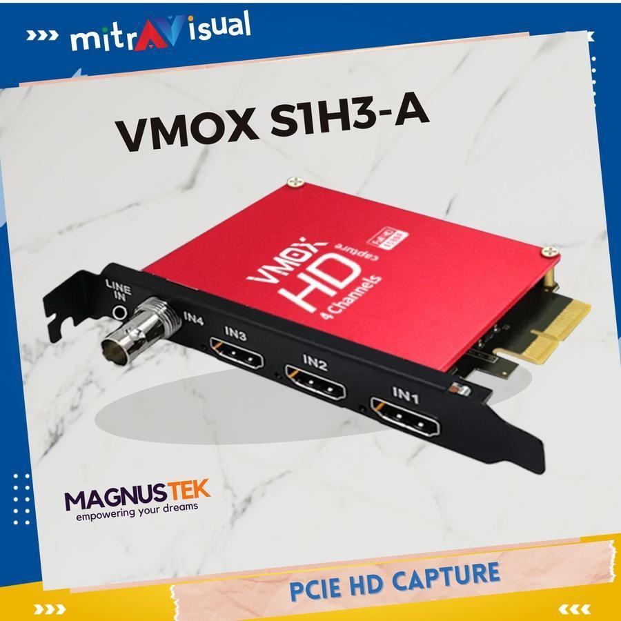 VMOX S1H3-A 4 Input PCIE Video Capture Support Vmix, OBS