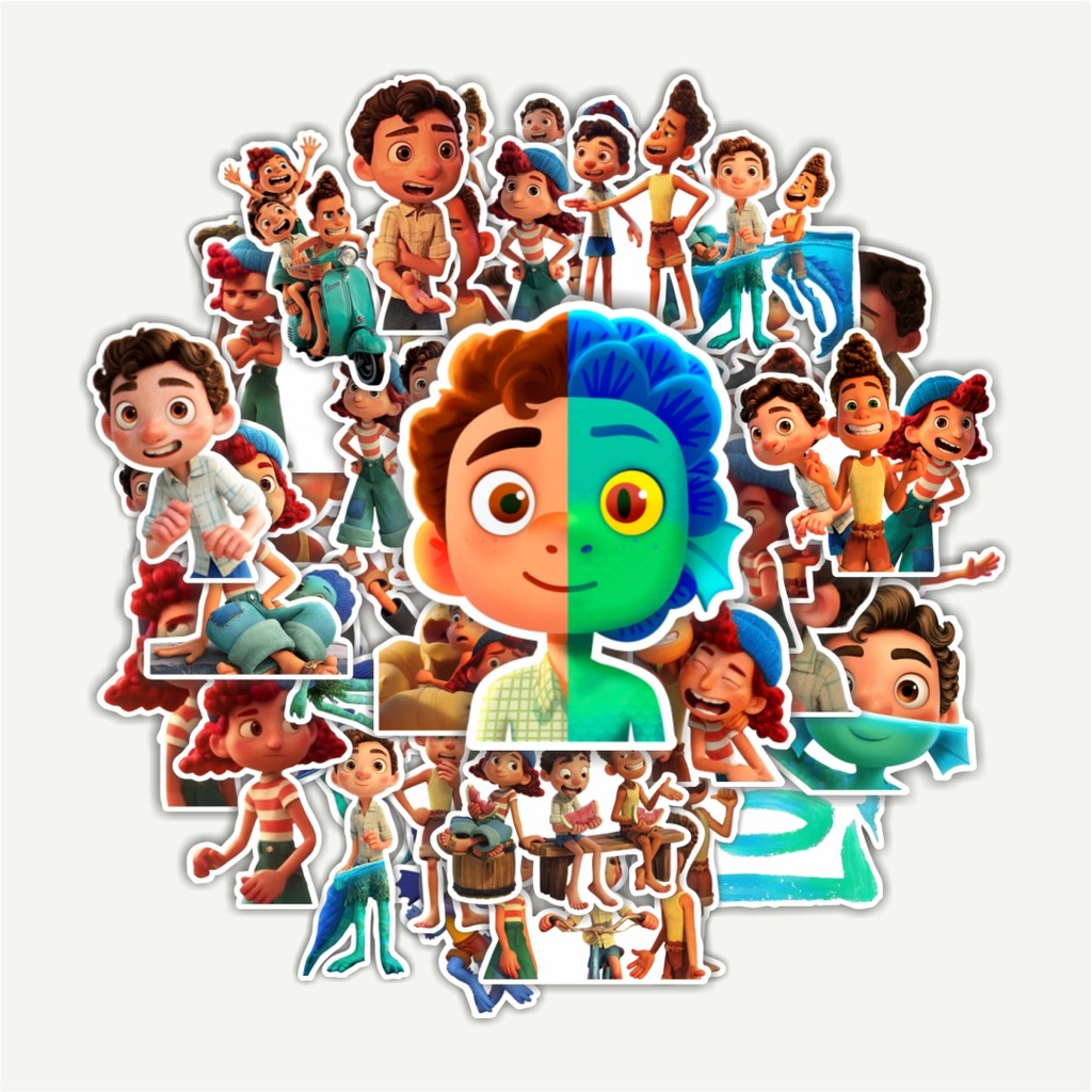 

Sticker Pack Stiker Kartun Luca Dekorasi Lucu Kreatif untuk Notebook, Skateboard, HP