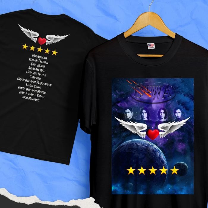 (COD) KAOS PREMIUM DEWA 19 ALBUM BINTANG LIMA 00 - bintang5, S