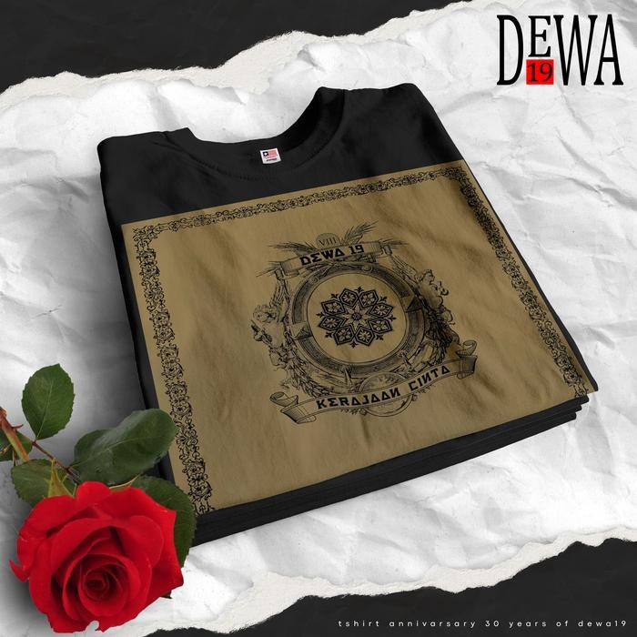 (COD) KAOS PREMIUM DEWA 19 ALBUM KERAJAAN CINTA 07 - Hitam, S