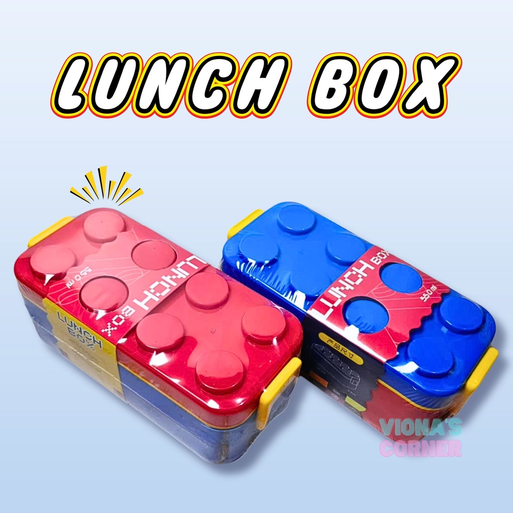 Lunch Box Lego Kotak Makan Bekal Anak Sekolah Tempat Makan Set Tepak Lucu Murah TK SD Laki Perempuan