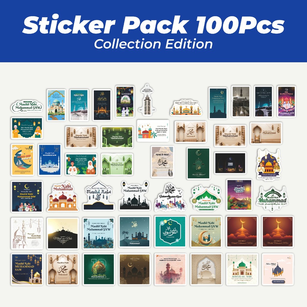 

Hot Stiker Tema Maulid Nabi Lucu Anti Air Stikers Berperekat Waterproof Sticker Decal Buat Motor Helm Buku Journal Koper Casing HP Laptop Botol Minum
