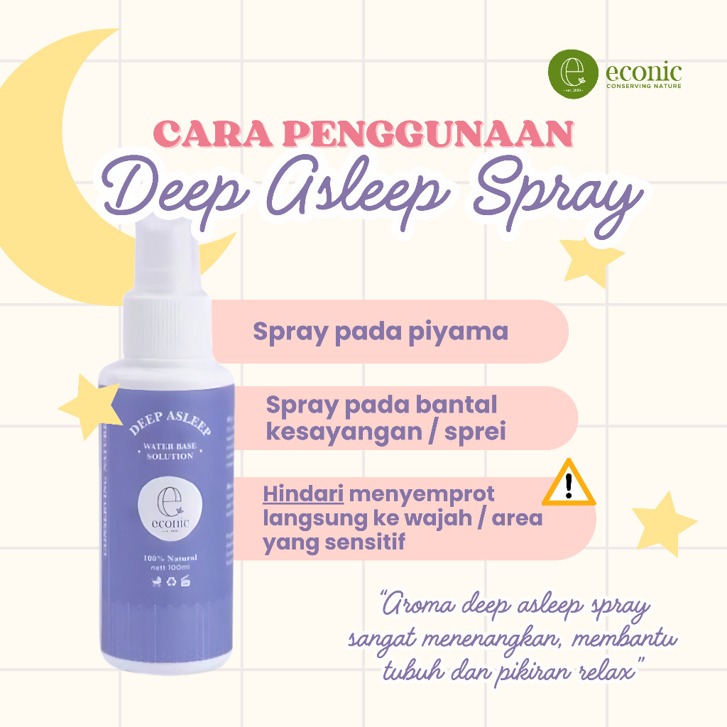 Aromaterapi Spray Tidur Nyenyak | Essential Oil Anti Insomnia Alami | Spray Aromaterapi Relaksasi
