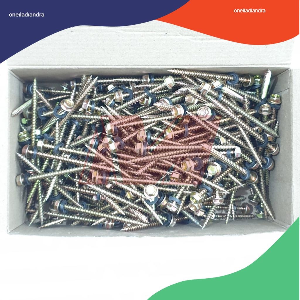 HL 1 KOTAK @250 Pcs Baut Drilling KAYU 12x75