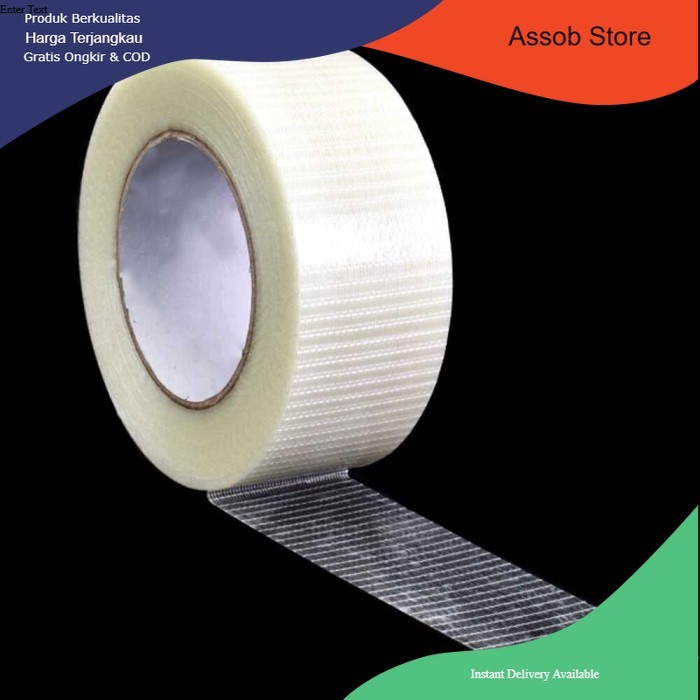 

Lakban Fiber Multifungsi Super Strong Grid Tape 25 Meter - Putih 20mm - Assob Store