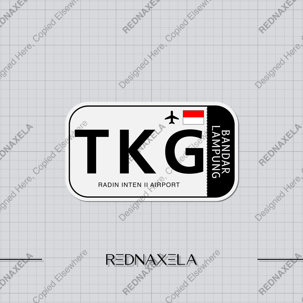 

Stiker Vinyl Radin Inten II Airport Code TKG Sign Sticker
