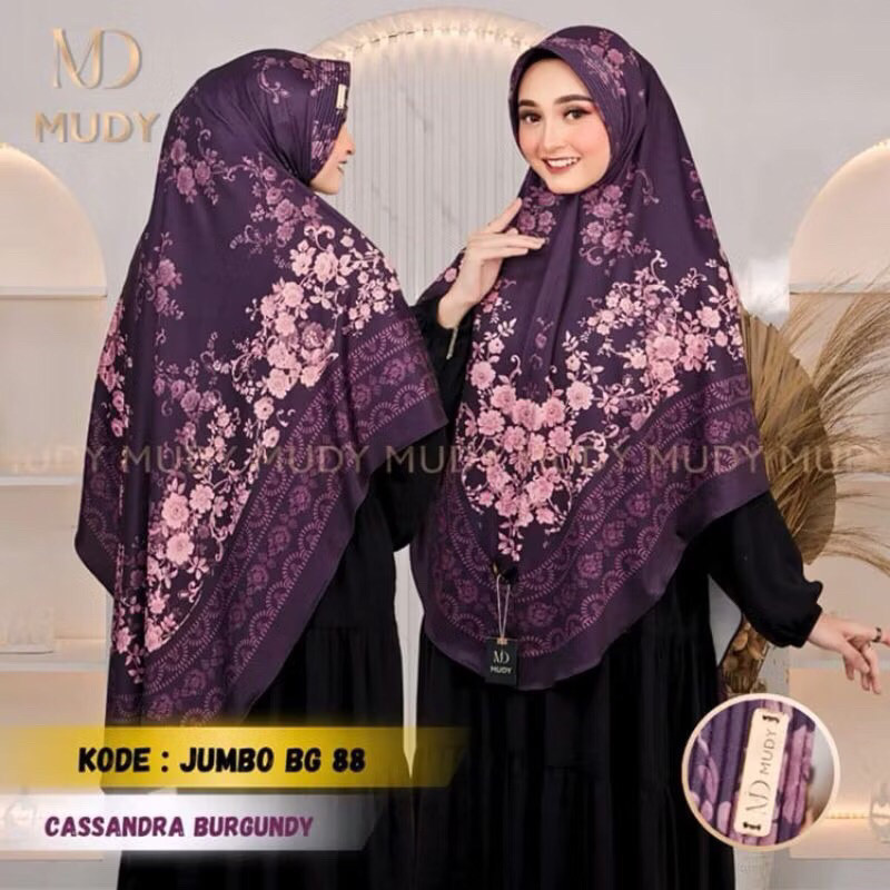 PAPESZ MURVI HIJAB-MUDY//JILBAB INSTAN HIJAB BERGO SUBLIM PRINTING Cassandra JUMBO