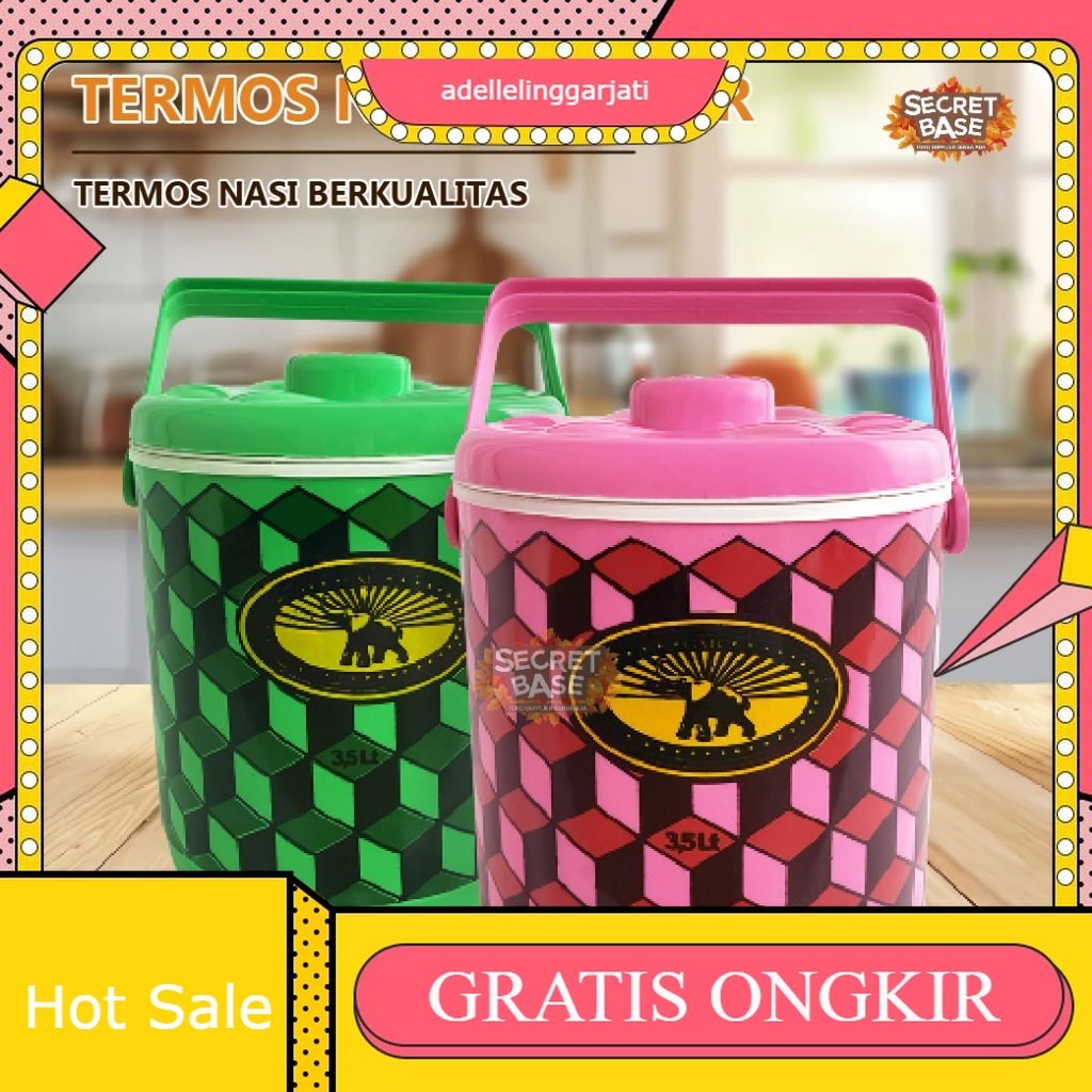 TERMOS NASI 3,5 LITER - Termos Es Batu Tahan Lama / Rice Bucket / Tempat Nasi 3,5L