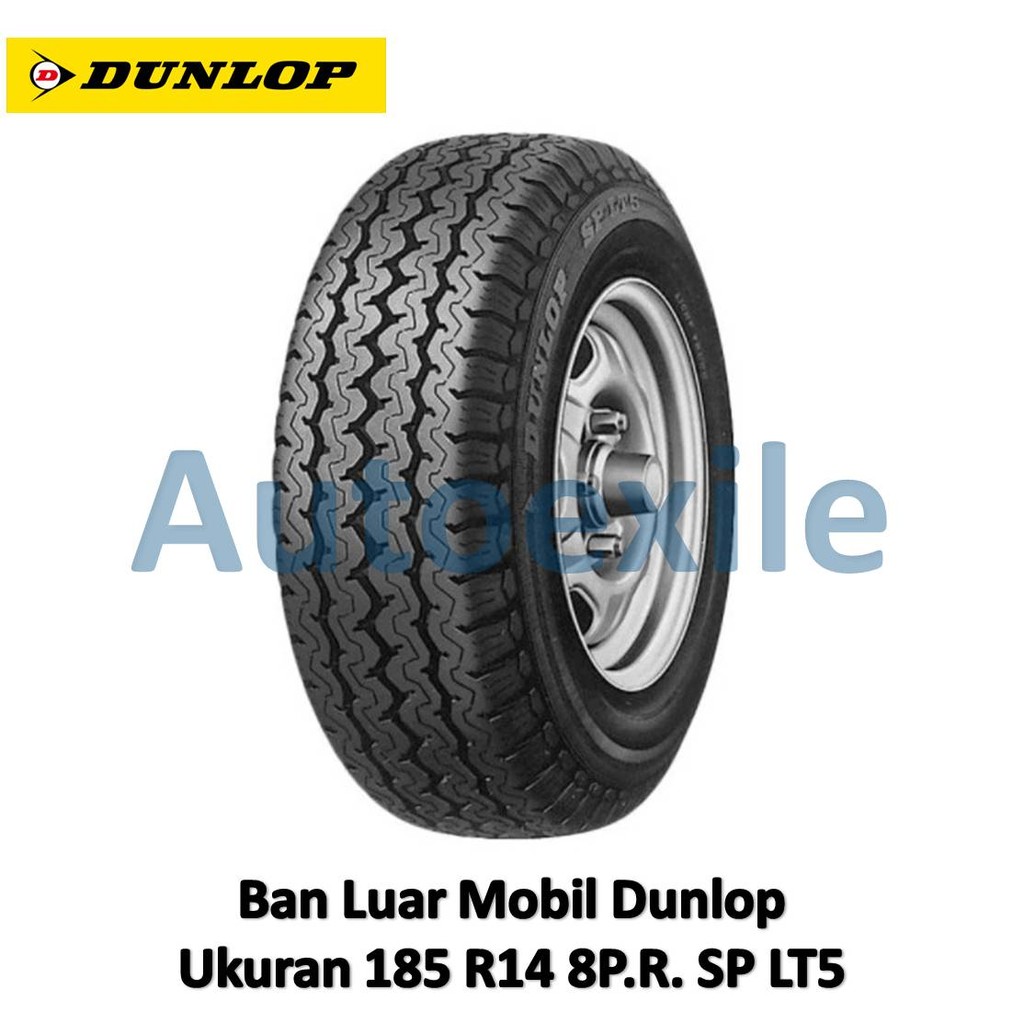 Ban Luar Dunlop 185 R14 8P.R. SP LT5 Tubeless Radial Mobil Truk Ringan 185R14 8PR Ring 14