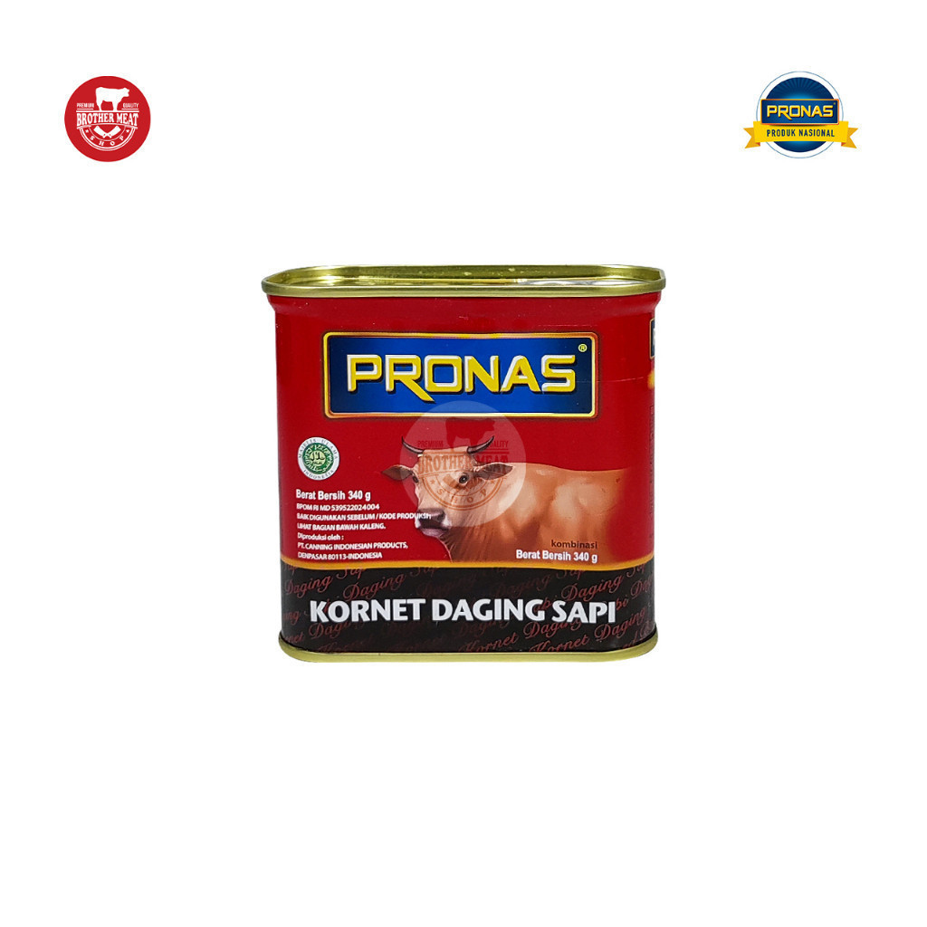 

PRONAS Corned Beef 340gr, Kornet Daging Sapi Kaleng Halal