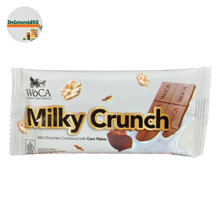

Woca milky crunch milk chocolate compound with corn flakes 25gr