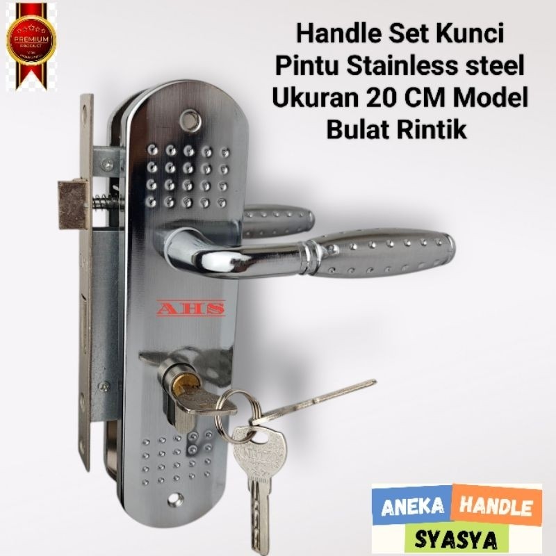 Handle set  kunci pintu ukuran tanggung  20cm & Besar 25 cm / handle pintu set / kunci pintu rumah