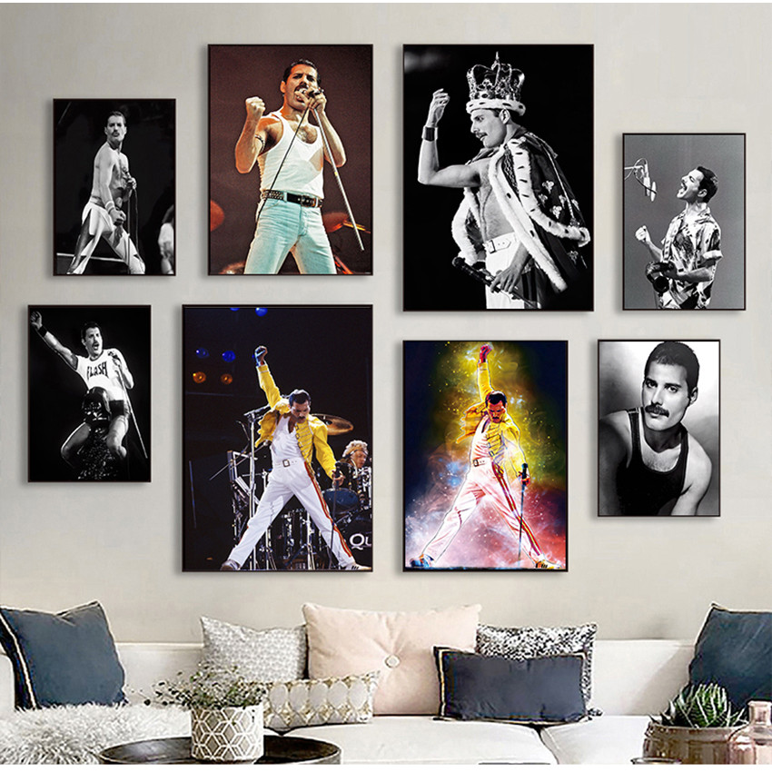 

Freddie Mercury Bohemian Rock Music Star Posters And Prints Canvas Painting Wall Art Pictures Decorative Home Decor Cuadros