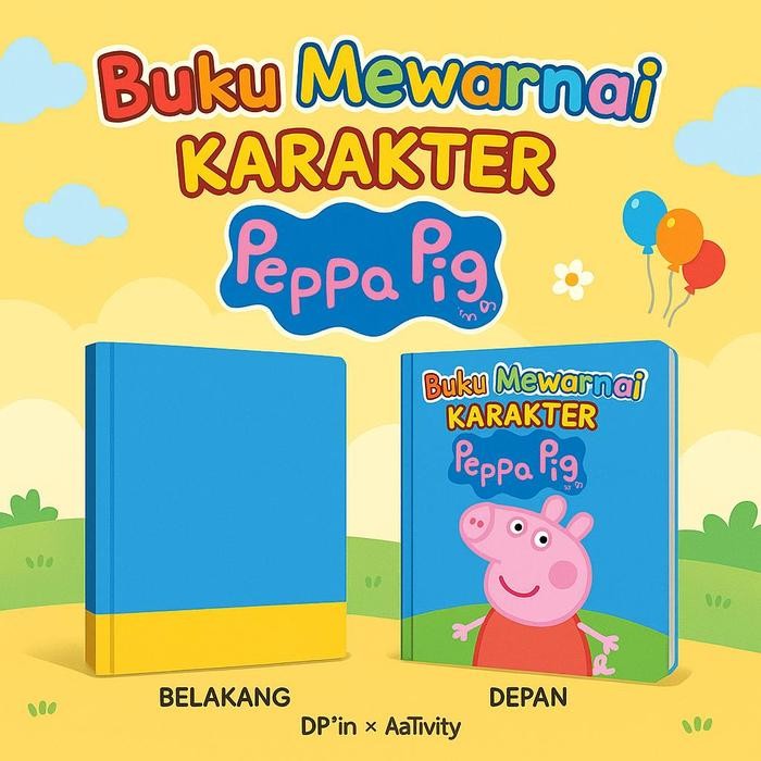 

DpinxAaTivityBuku Gambar Mewarnai [ PEPPA PIG ] Anak Karakter Lucu – Edukasi & Hiburan Kreatif | Buku Aktivitas Belajar Menggambar untuk PAUD TK SD - A4