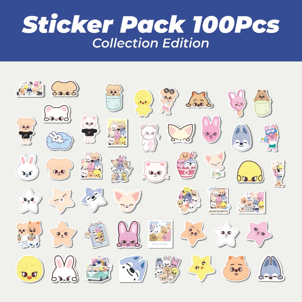 

Hot KPOP STRAYKIDS SKZOO Lucu Anti Air Stikers Berperekat Waterproof Sticker Decal Buat Motor Helm Buku Journal Koper Casing HP Laptop Botol Minum