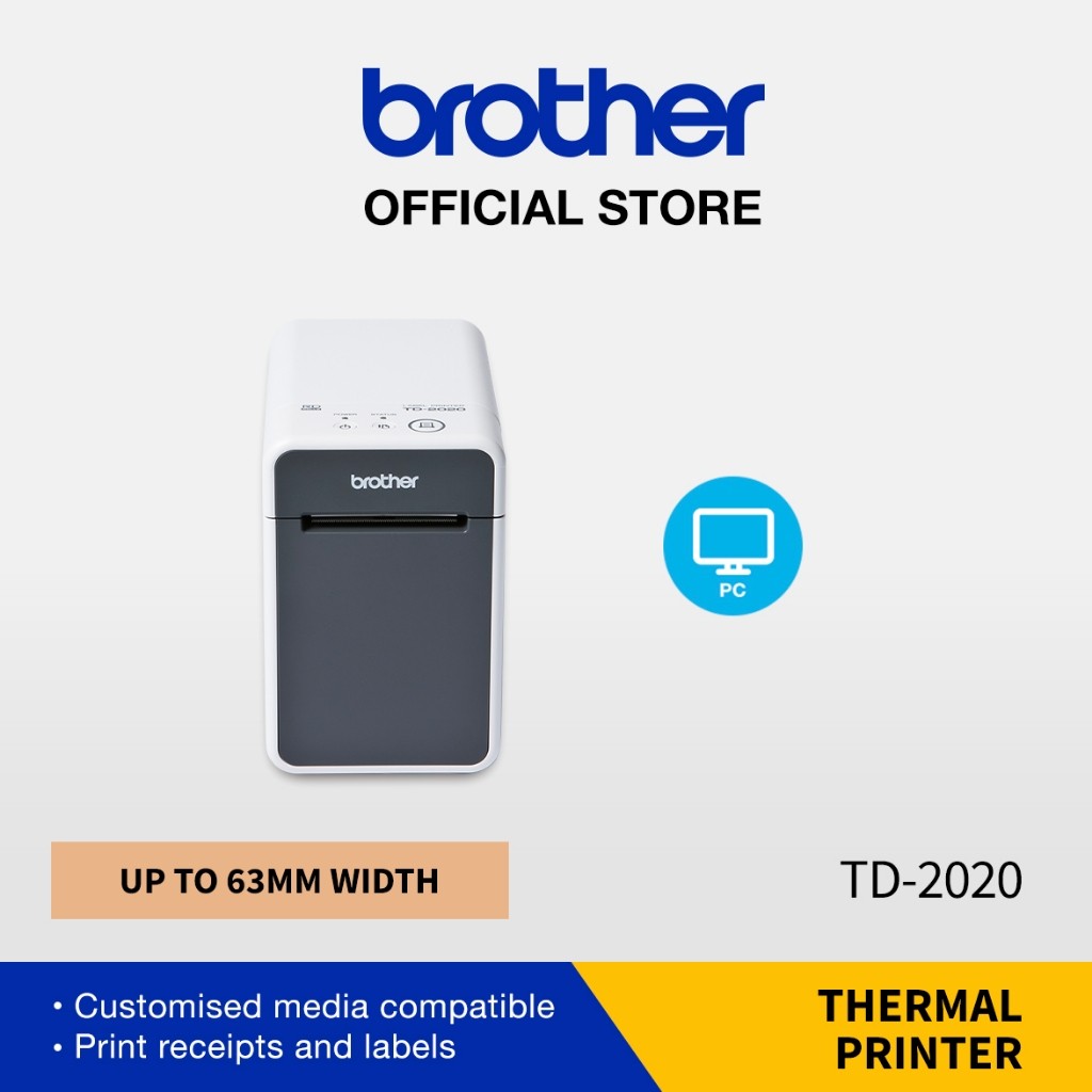 Printer Label Brother TD2020 TD-2020 - Original Resmi