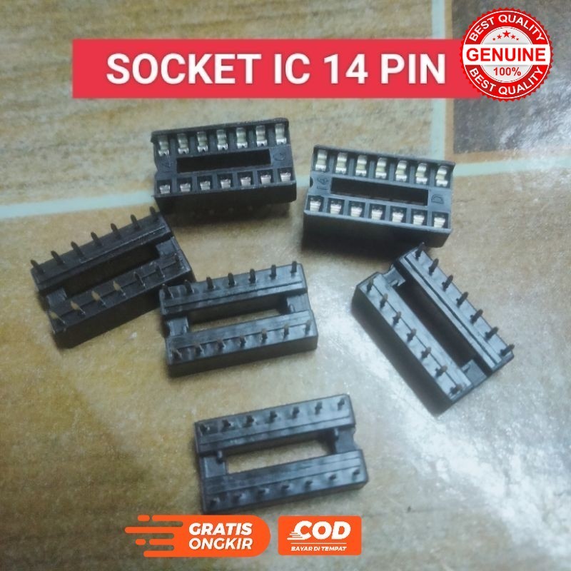 SOKET IC 14 PIN SOCKET IC 14 KAKI