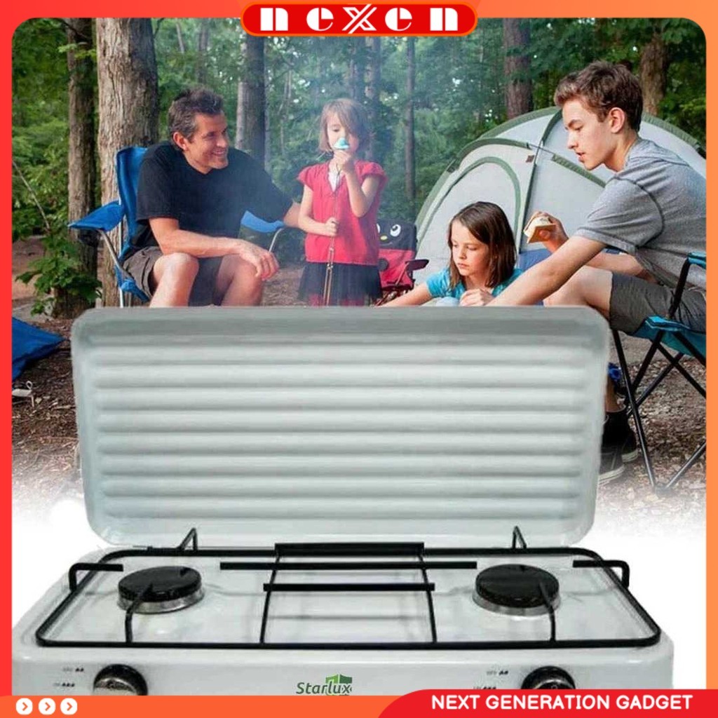 Kompor Gas Portable 2 Tungku Table Top Camping Stove - STARLUX SGS-6002
