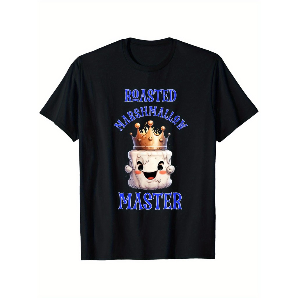 Kaos Pria Marshmallow Roasting Master Baju Camping Lucu Distro Katun Lengan Pendek