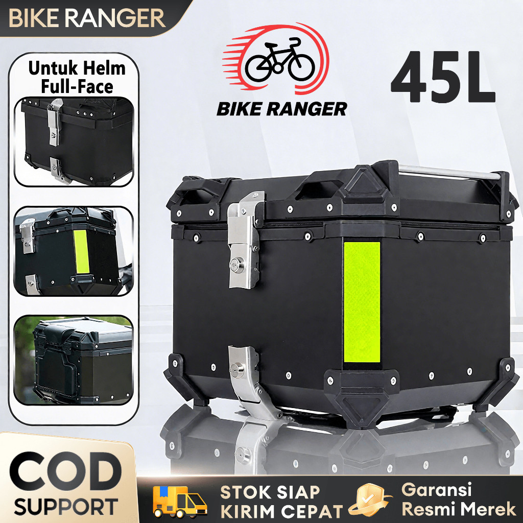 MOTORMIND (Penawaran panas)45L Kapasitas Besar Tahan air Box Belakang Motor box motor Kotak penyimpa