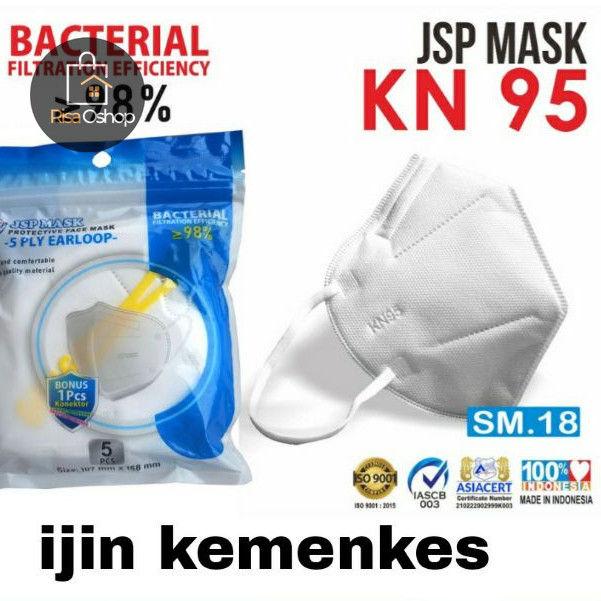 RISAOSHOP - MASKER KN95 JSP/ JSP MASK/ MASKER MEDIS JSP