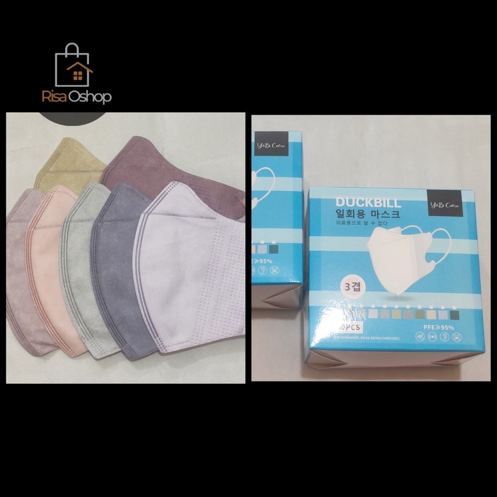 RISAOSHOP - MASKER DUCKBILL YNB CARE MIX/ DUCKBILL MIX WARNA WARNI
