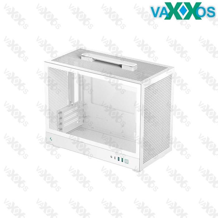 Deepcool CH160 Plus White M-ATX Casing Komputer Glass