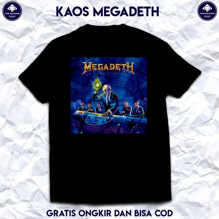 (COD) Kaos Megadeth Original. Kaos Musik Baju Band Metal Megadeth. - S