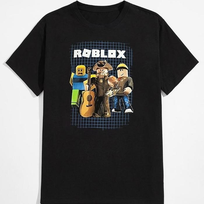 kaos cewek cowok couple keluarga roblox - Roblox 1 Hitam, Baby