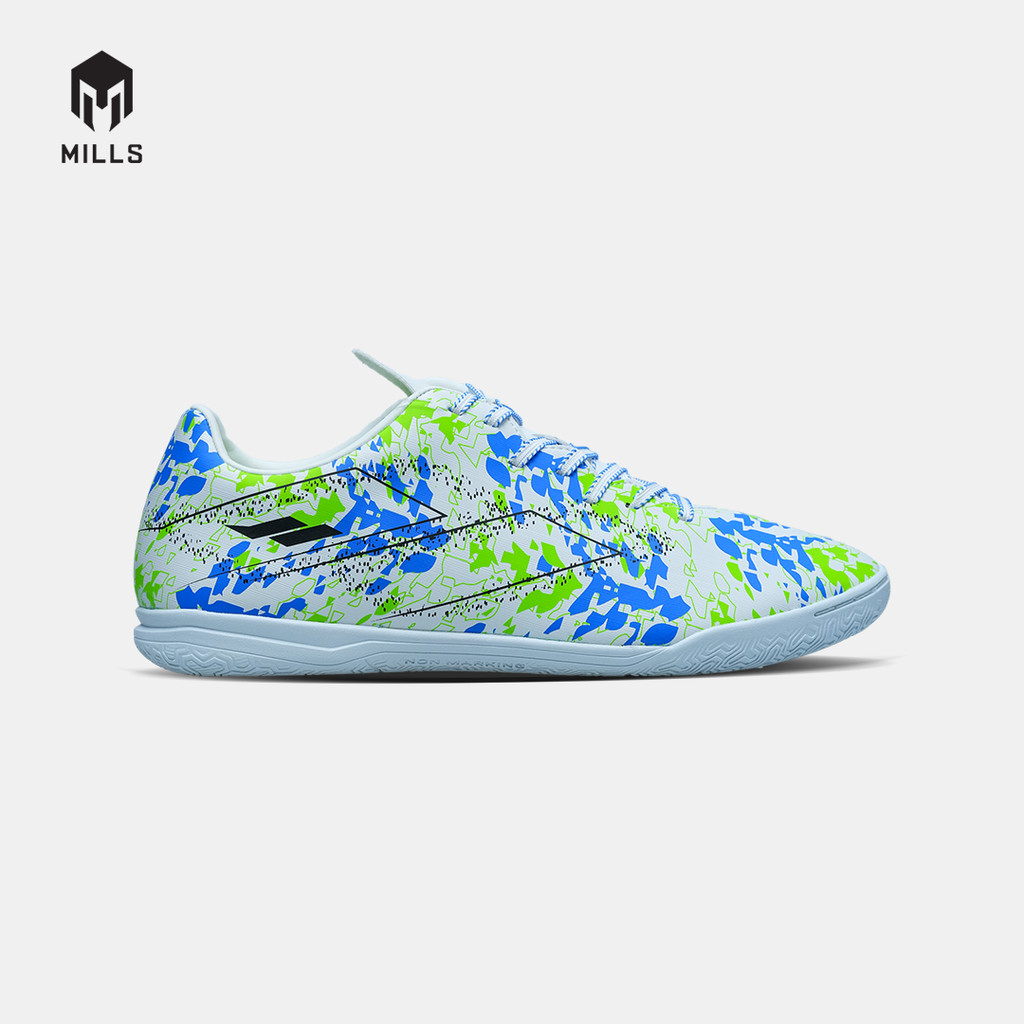 MILLS SEPATU FUTSAL RIYU IN WHITE/BLUE/NEON GREEN 9404407