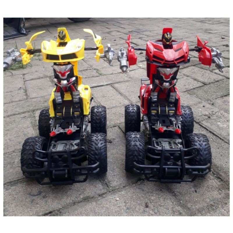 RC CAR DEFORM ROBOT HEROIC WARRIOR MOBIL REMOT FERRARI OFFROAD REMOTE CONTROL 2.4GHz RODA BESAR 2in1